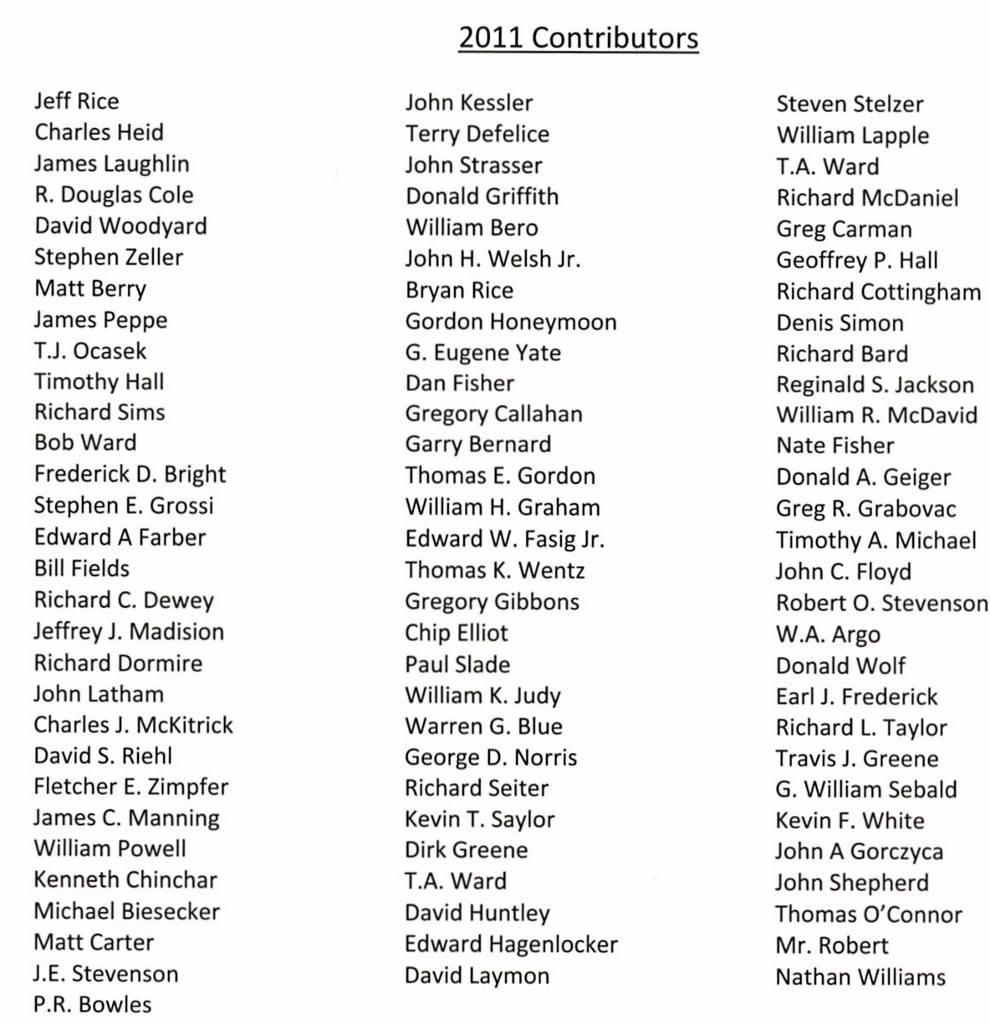 2011 Contributors